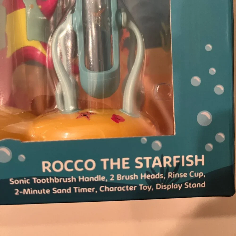 Kids Electric Toothbrush Set with‎ Starfish Base from AquaSonic  – Age 3+ (k/x)